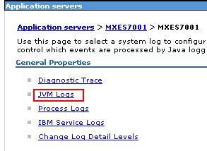 Logging in to the IBM WebSphere Application Server .